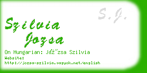 szilvia jozsa business card